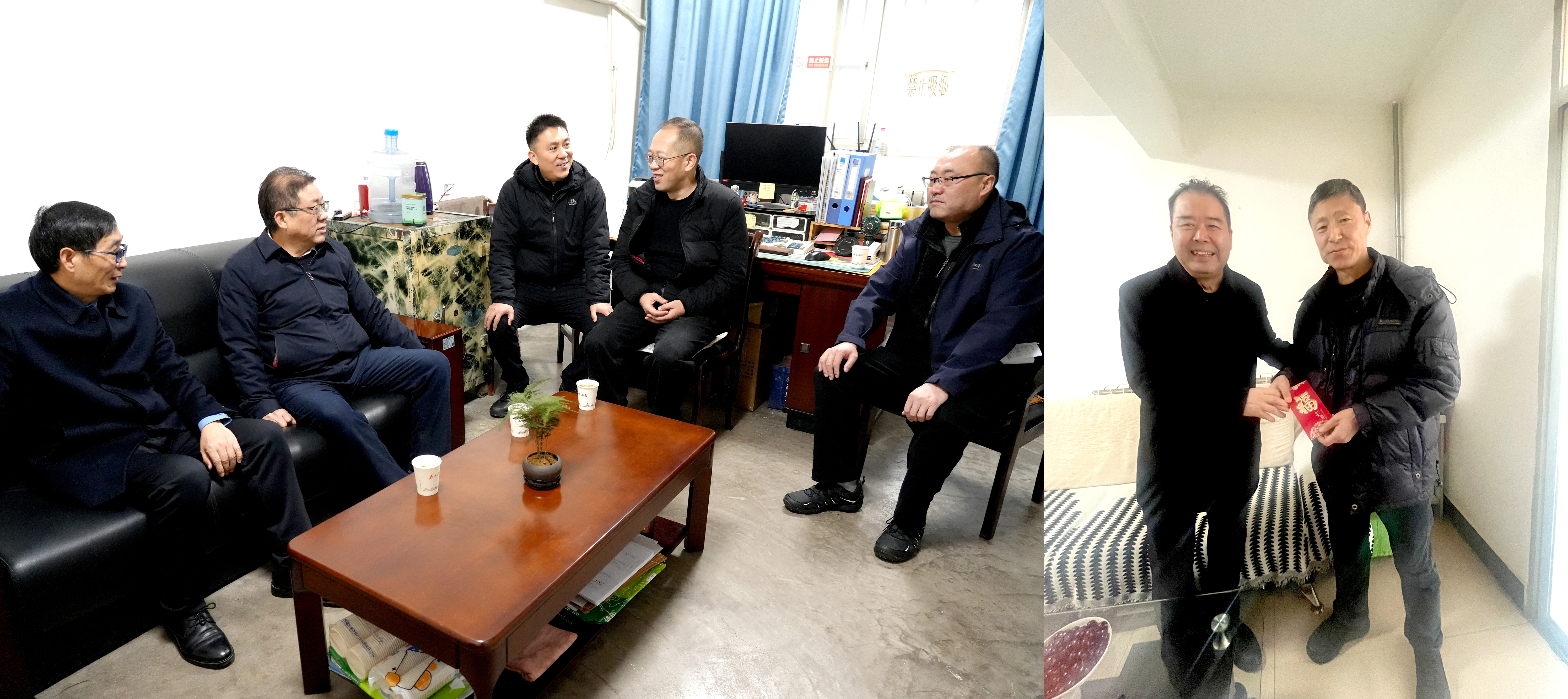 校领导走访慰问教职工军属